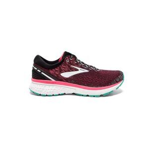 Excellent Brooks Ghost 11 Womens Running Shoes Black Coral Pink Turquoise 7 US